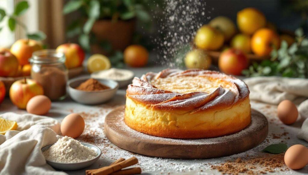 TORTA NUVOLA ALLE MELE E CANNELLA